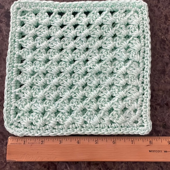 2 Hand Crafted Crochet Washcloths Crochet Dishcloths - 100% Cotton - Picture 4 of 5